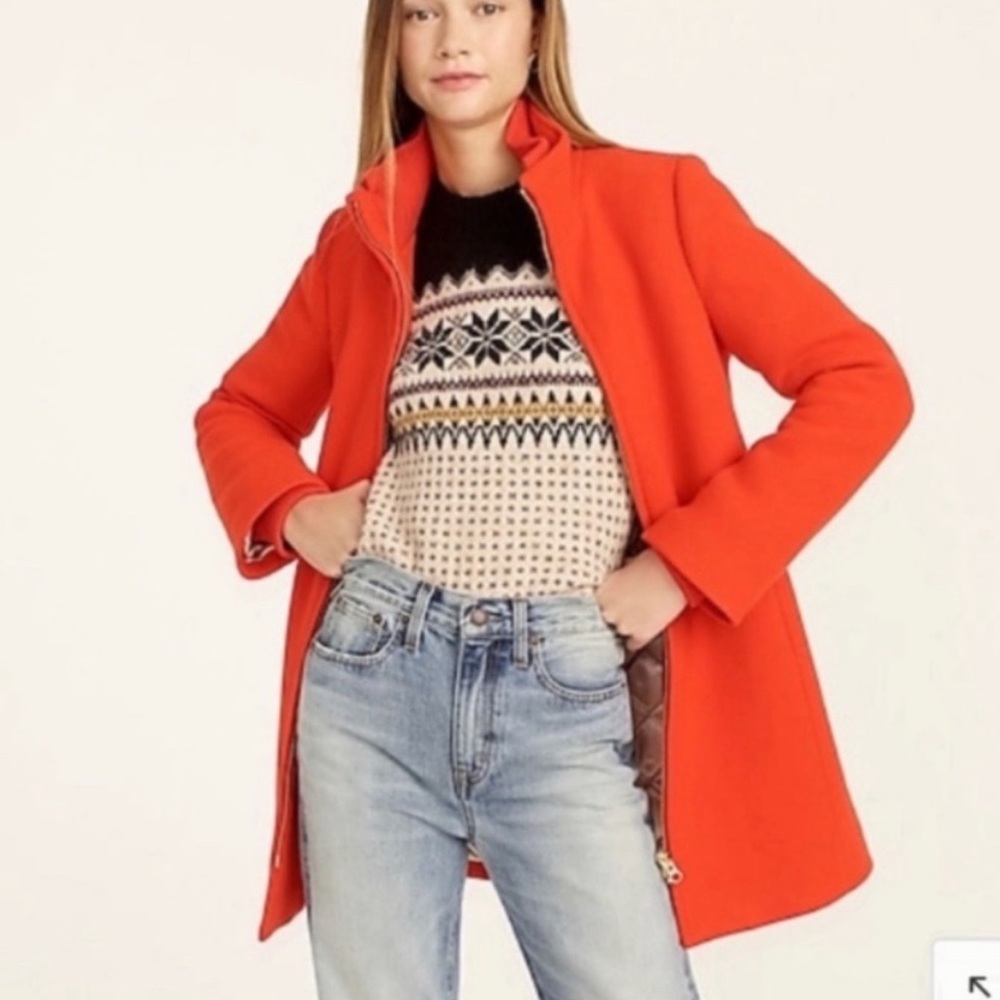 J.Crew stadium cloth by Nello Gorilla size 8, beautiful orange/coral, like new